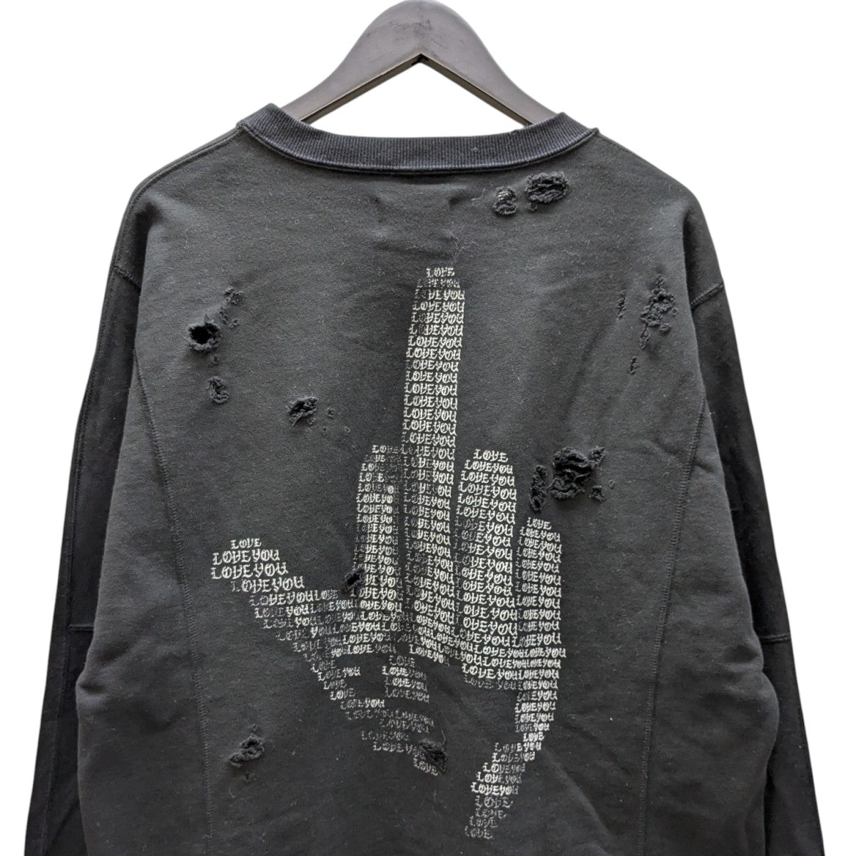 Deluxe×TSY 25ADTY2001 ×TATTOO STUDIO YAMADAダメージ加工スウェット