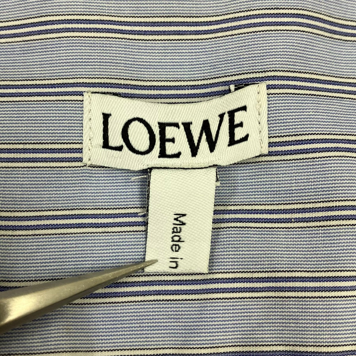 LOEWE 切替デザインチェックシャツ 古着・中古-5枚目のアイテム画像