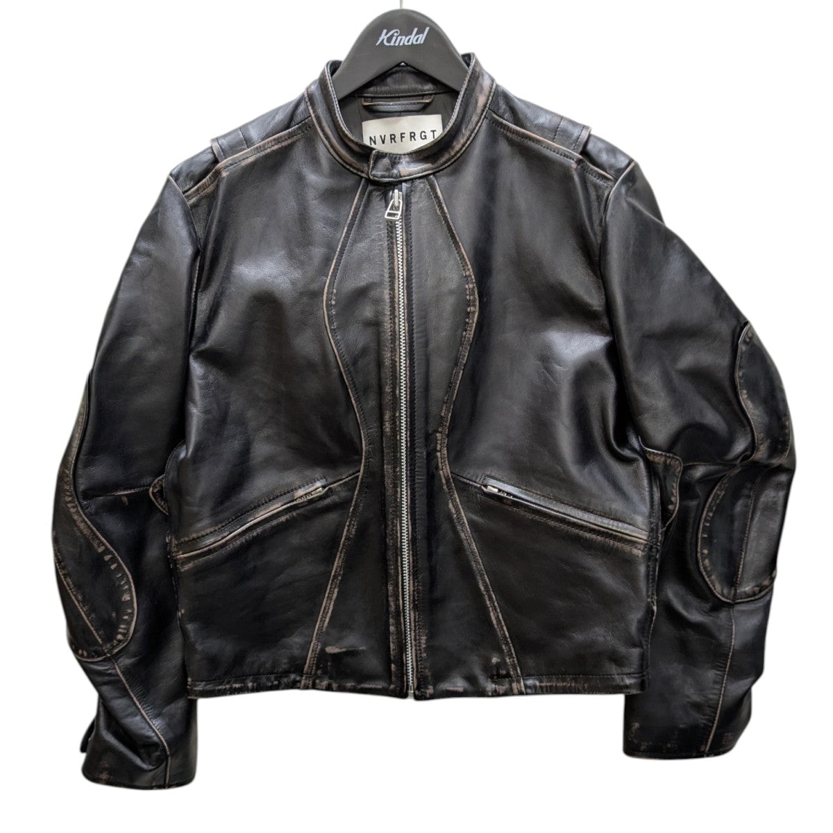 【DISTRESSED LEATHER MOTORCYCLE JACKET】 レザージャケット