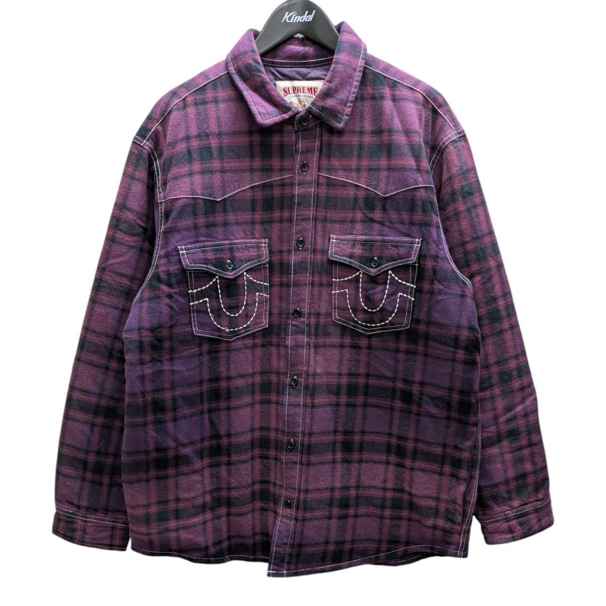Supreme×TRUE RELIGION 25AWQuilted Lined Plaid Flannel Shirt