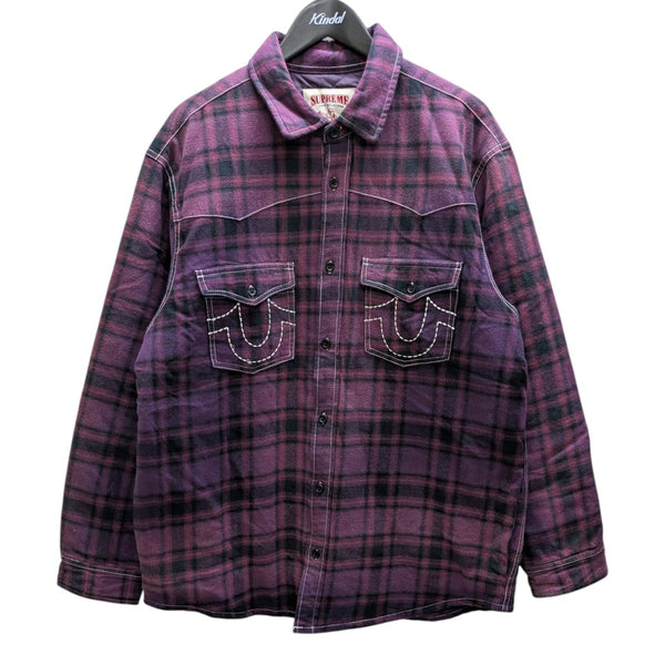 Supreme×TRUE RELIGION 25AWQuilted Lined Plaid Flannel Shirt