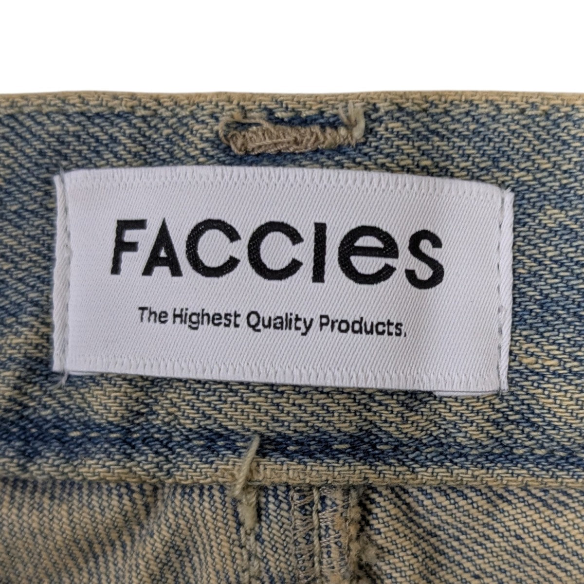 FACCIES FADED DOUBLE KNEE PAINTER FLARE PT ダブルニーペインターフレアデニムパンツ 古着・中古-6枚目のアイテム画像