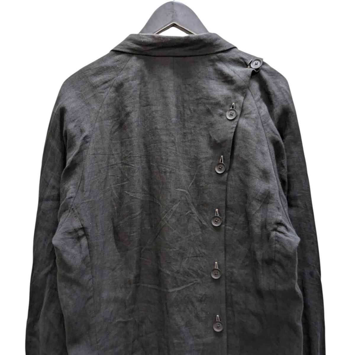 Yohji Yamamoto pour homme 60 ｌINEN LAWN I-SLEEVE CUFF TIED SAFETY PIN JACKET安全ピン リネンジャケット 古着・中古-5枚目のアイテム画像