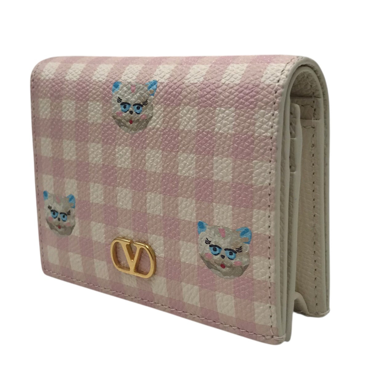 VALENTINO 2つ折り財布／Vロゴ シグネチャー プリント 古着・中古-1枚目のアイテム画像