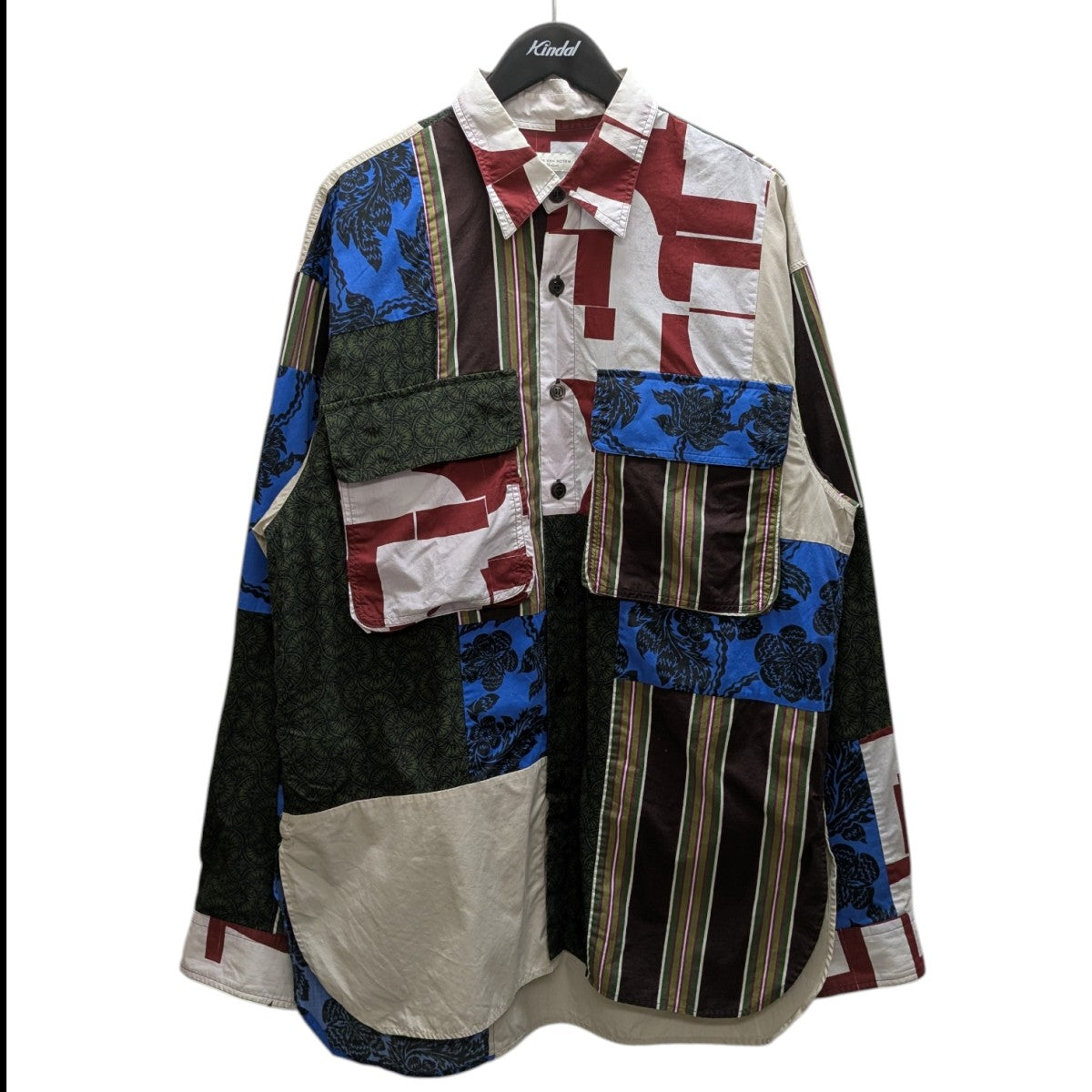 DRIES VAN NOTEN パッチワークシャツ 古着・中古-1枚目のアイテム画像