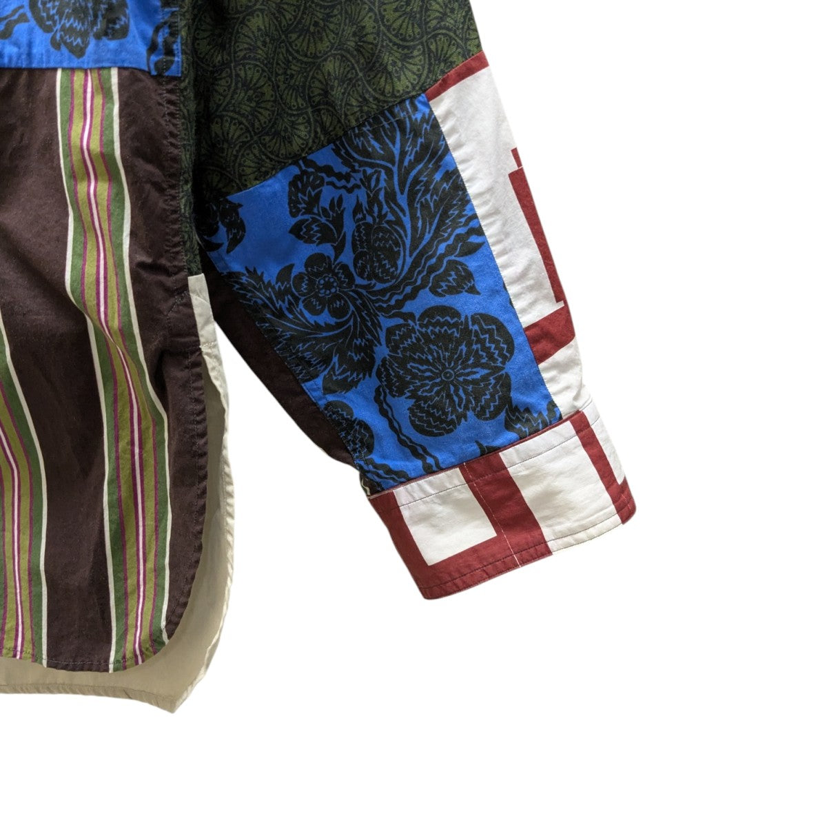 DRIES VAN NOTEN パッチワークシャツ 古着・中古-4枚目のアイテム画像