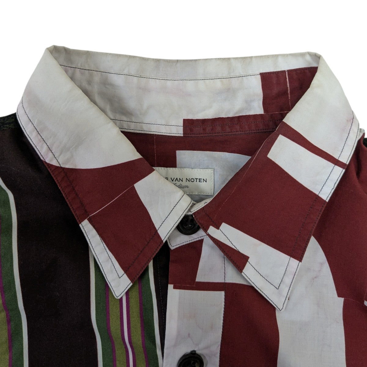 DRIES VAN NOTEN パッチワークシャツ 古着・中古-7枚目のアイテム画像