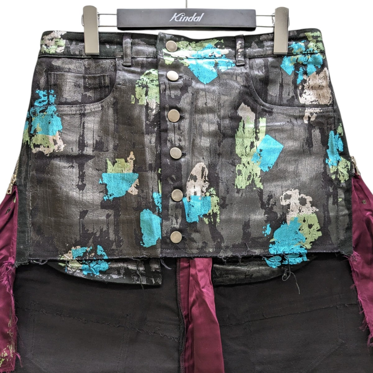 MAXIME BLACK ペイント加工スカート 古着・中古-2枚目のアイテム画像