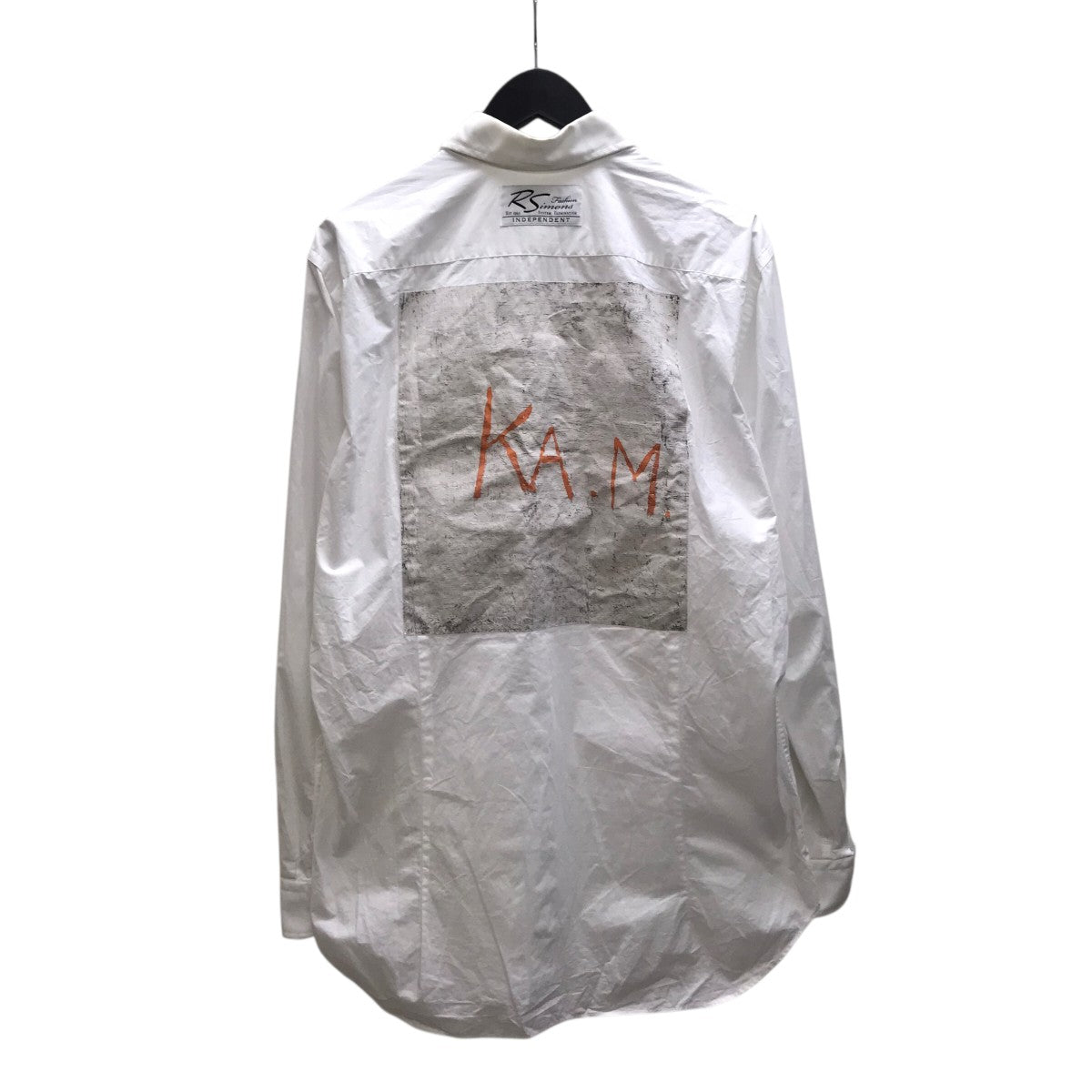 RAF SIMONS×philippe vandenberg バックプリントシャツ 古着・中古-2枚目のアイテム画像