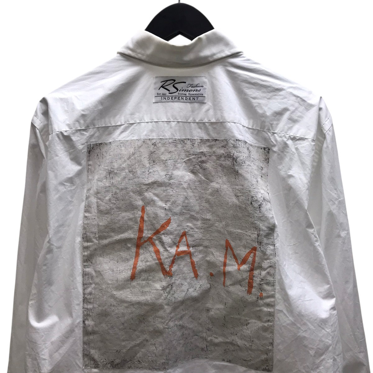 RAF SIMONS×philippe vandenberg バックプリントシャツ 古着・中古-4枚目のアイテム画像