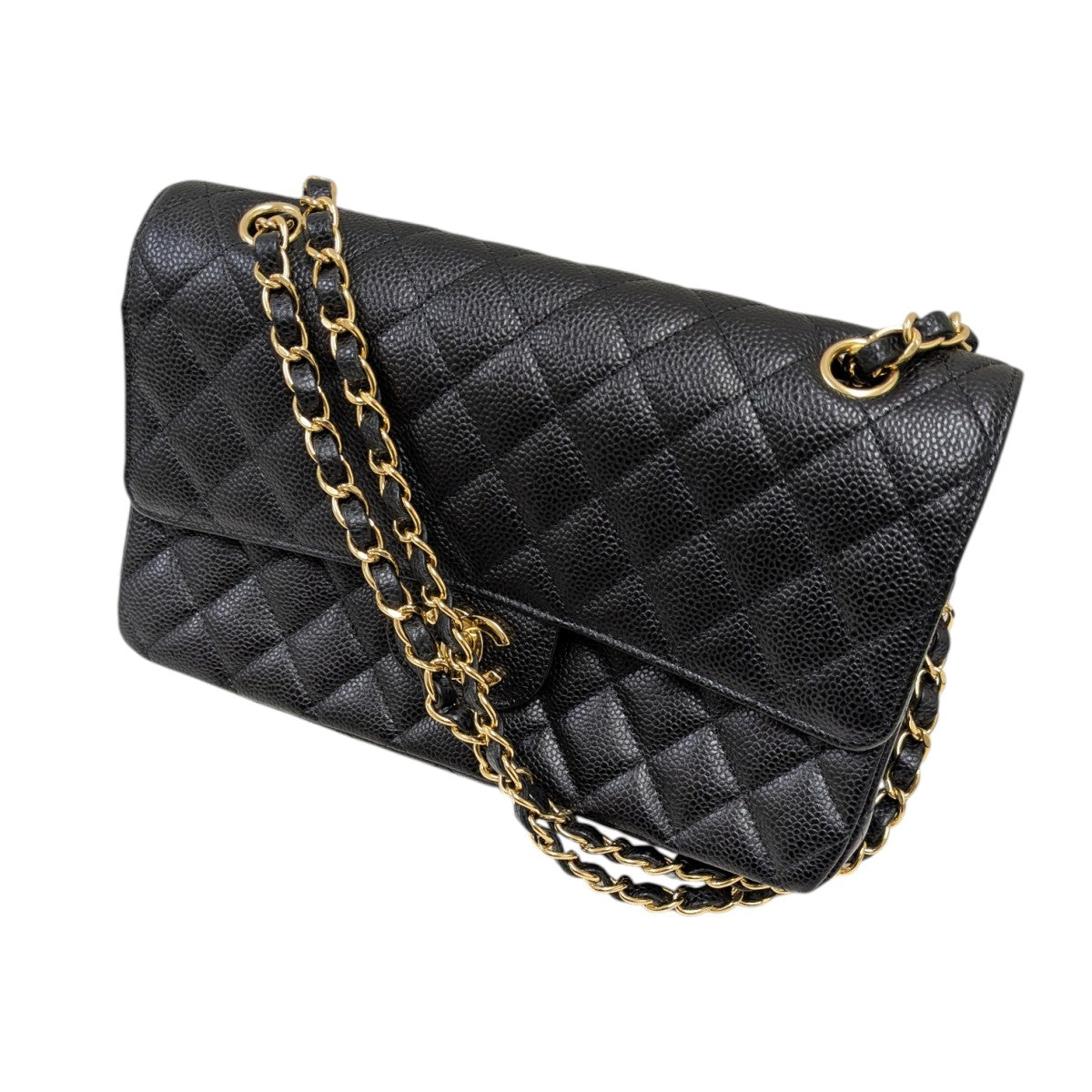 CHANEL 17年製ショルダーバッグ／マトラッセ25 キャビアスキン チェーンショルダーバッグ 古着・中古-1枚目のアイテム画像