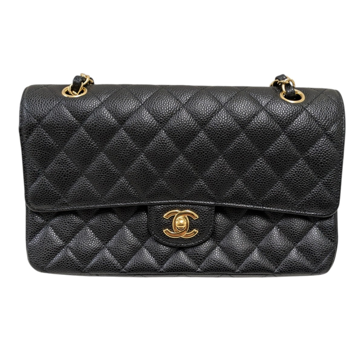 CHANEL 17年製ショルダーバッグ／マトラッセ25 キャビアスキン チェーンショルダーバッグ 古着・中古-2枚目のアイテム画像