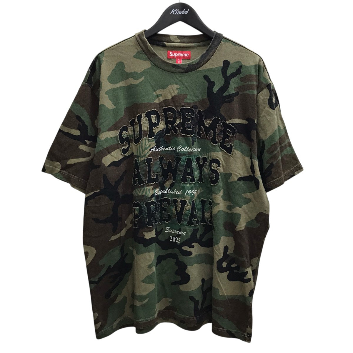 Supreme FW25Always Prevail S S Topカモ柄ロゴ柄Tシャツ 古着・中古-1枚目のアイテム画像