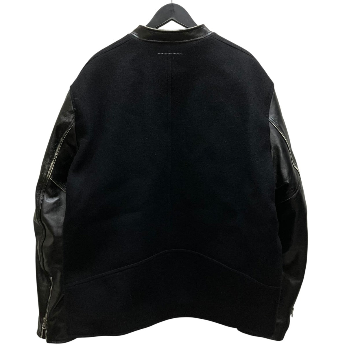 MM6 Maison Margiela 22AW ウールレザーハノ字ジャケット 古着・中古-5枚目のアイテム画像