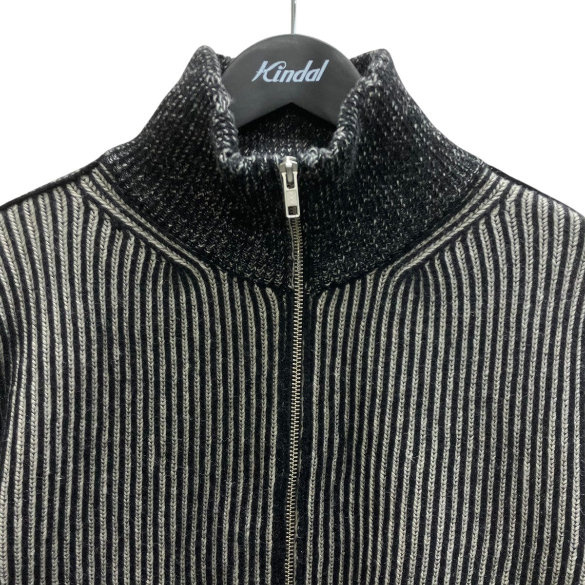 MM6 Maison Margiela Gauge 7 Zip Up Cardigan ウールジップアップニット 古着・中古-2枚目のアイテム画像