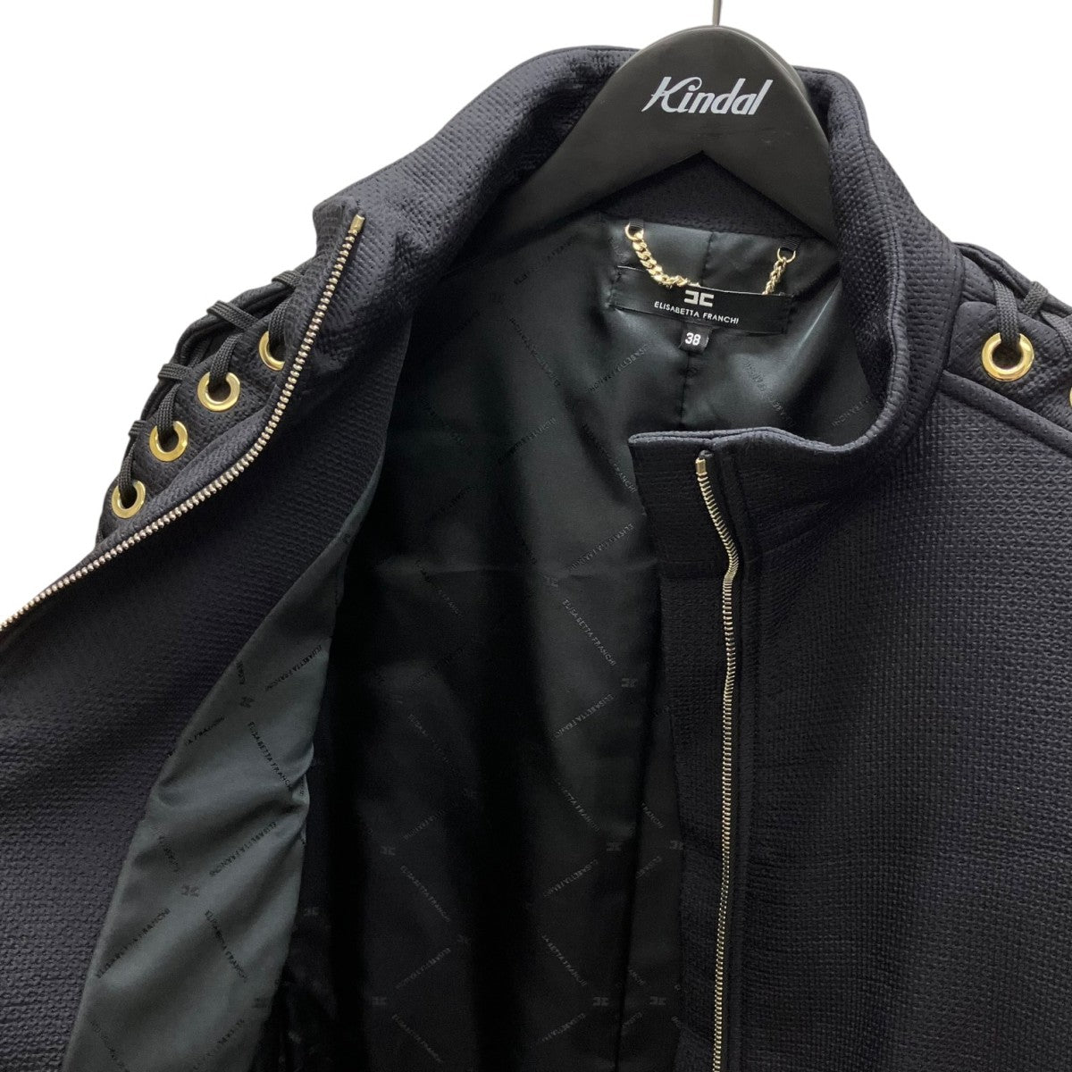 ELISABETTA FRANCHI ジップコート 古着・中古-4枚目のアイテム画像