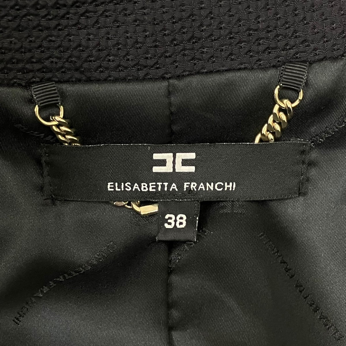 ELISABETTA FRANCHI ジップコート 古着・中古-5枚目のアイテム画像
