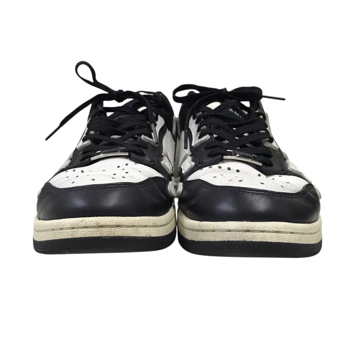 AMIRI(アミリ) Skel Topローカットスニーカー ブラック×ホワイト