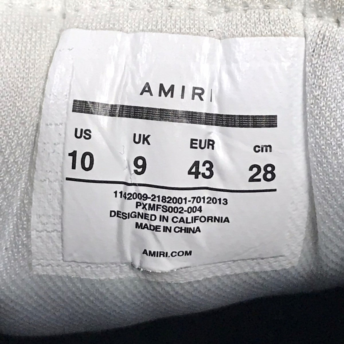 AMIRI(アミリ) Skel Topローカットスニーカー ブラック×ホワイト