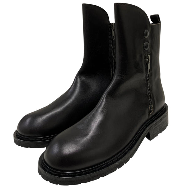 アンドゥムルメステール　 ブーツ 　24㎝ アブラシバートレザー ANN DEMEULEMEESTER(アンドゥムルメステール) サイドジップブーツ