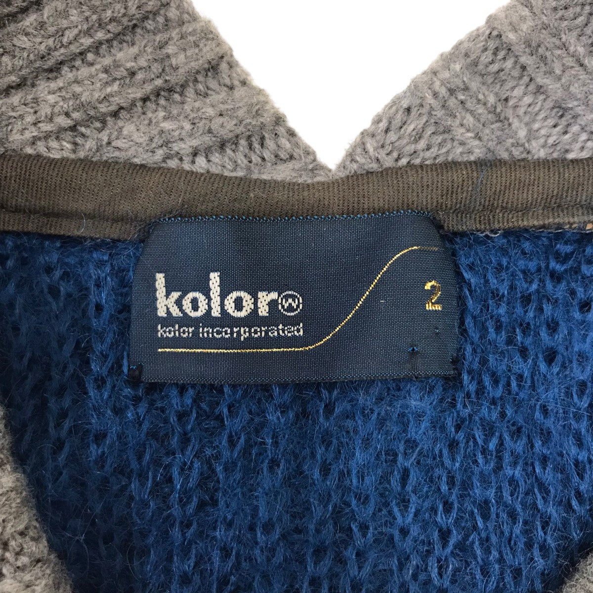 KOLOR(カラー) ドッキングモヘヤ混ニットセーター 20WCL-N03316 マルチ