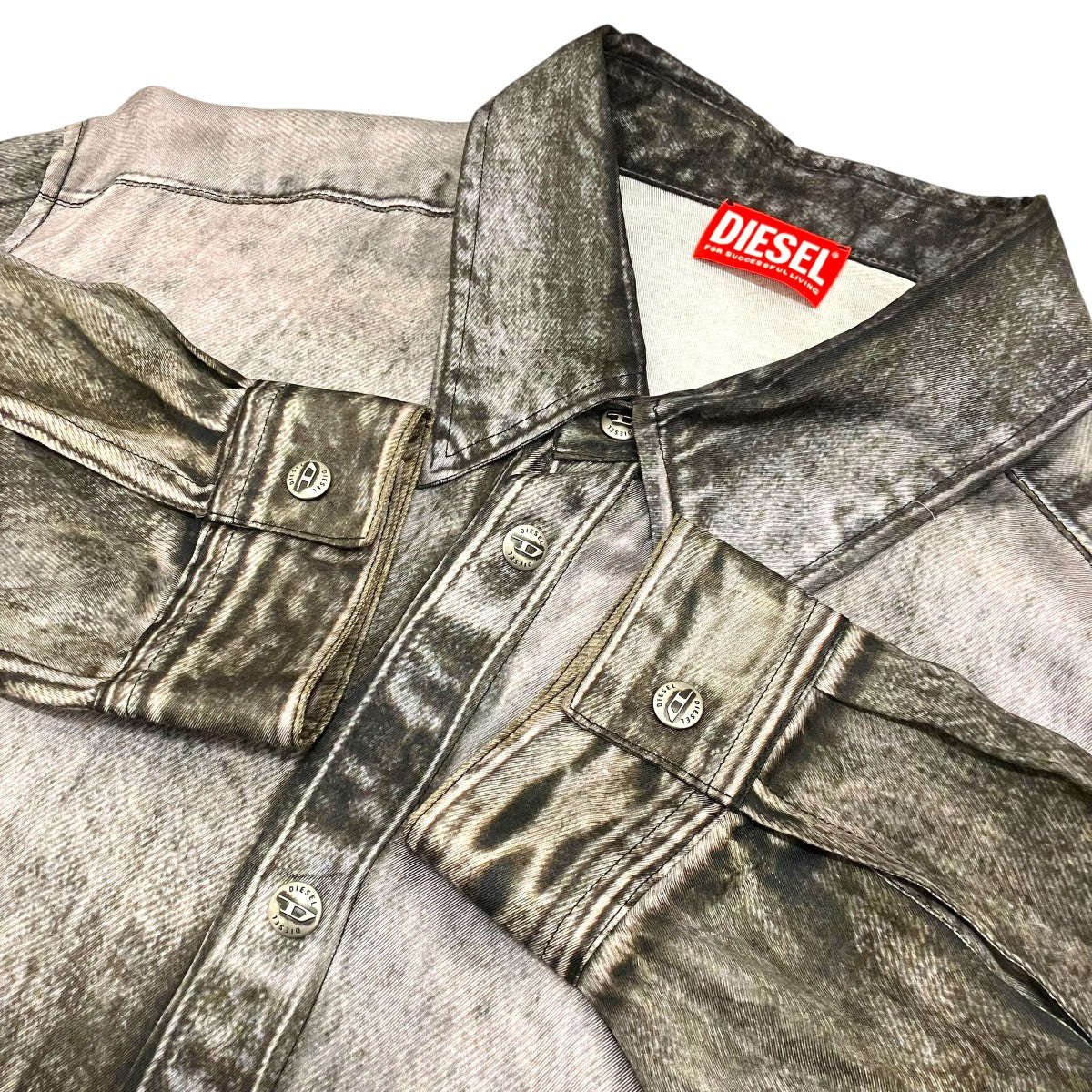 DIESEL 【S-SIMPLY-LKCT】転写長袖シャツ 古着・中古-5枚目のアイテム画像