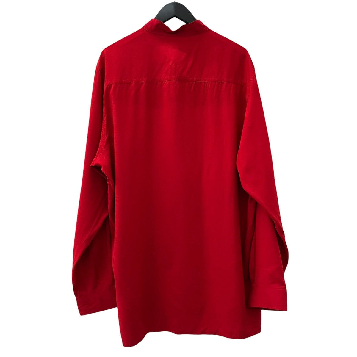 Y’S for men 26SS【RED RAYON LAWN CHEST-PANELED STAND-COLLAR BLOUSE】レーヨンスタンドカラーシャツ 古着・中古-2枚目のアイテム画像