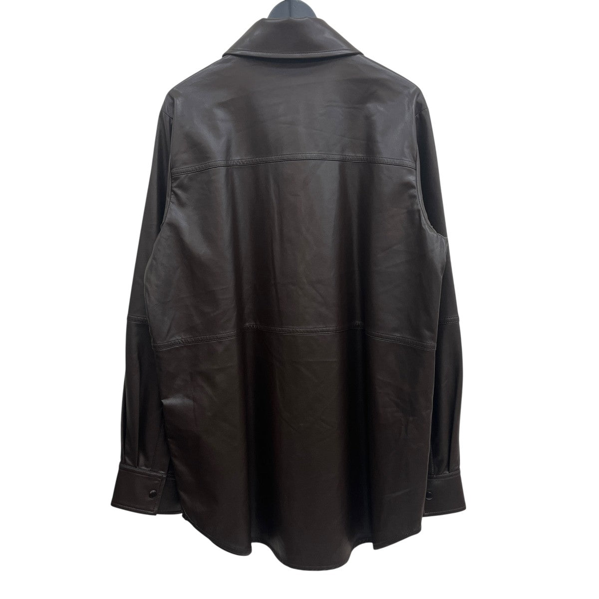 MAISON SPECIAL(メゾンスペシャル) Vegan Leather Tie Shirtフェイク
