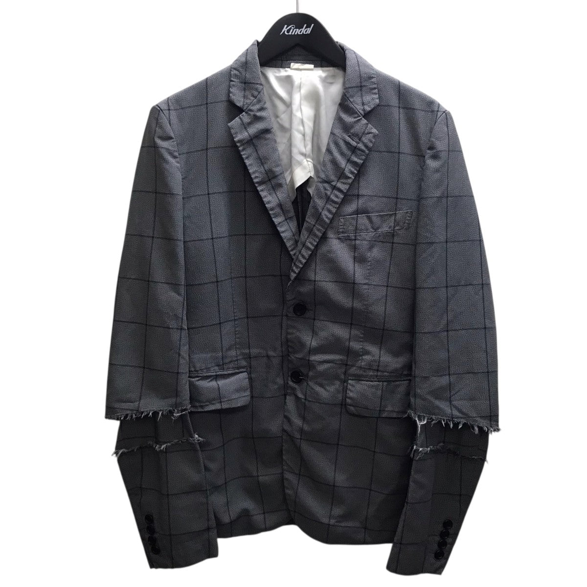 COMME des GARCONS HOMME DEUX チェックテーラードジャケット 古着・中古-1枚目のアイテム画像