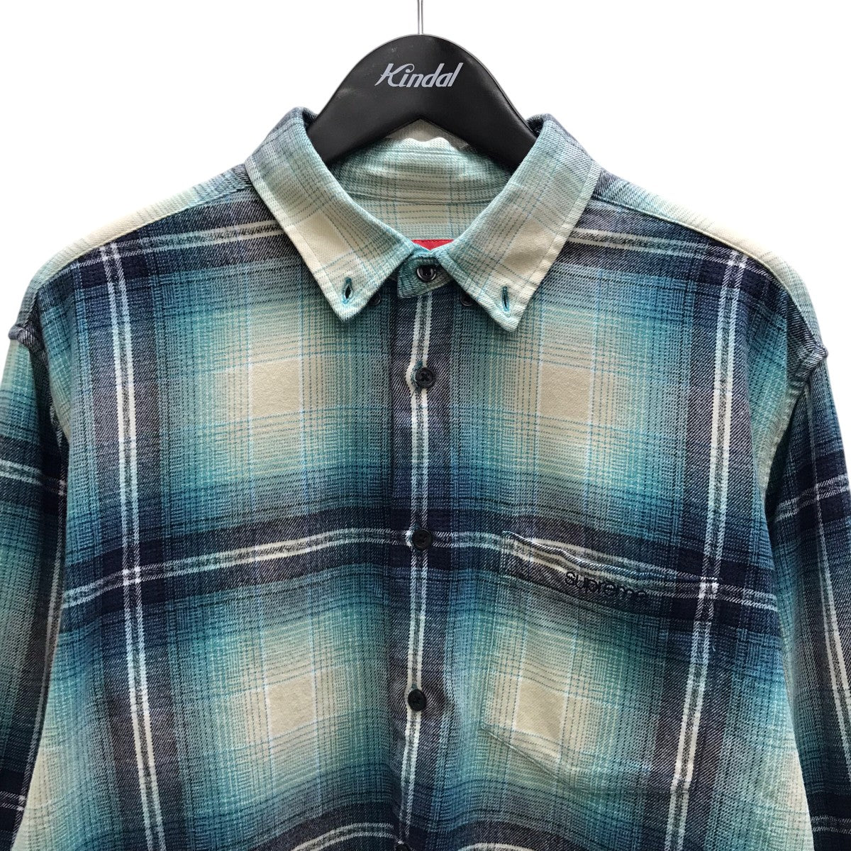 Supreme(シュプリーム) Shadow Plaid Flannel Shirt長袖シャツ ブルー