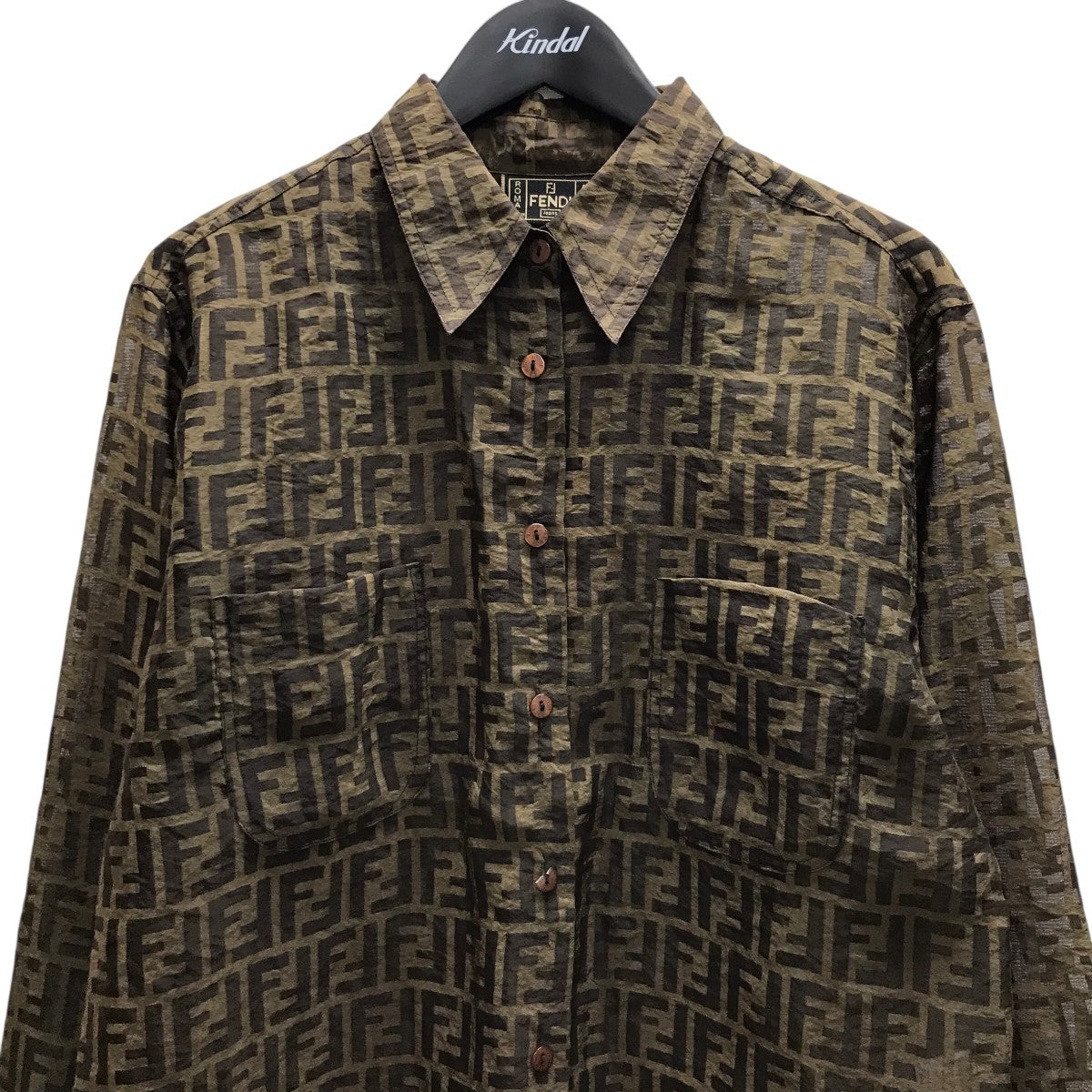 FENDI(フェンディ) 長袖シャツ 602VI 402PA ブラウン サイズ I 44