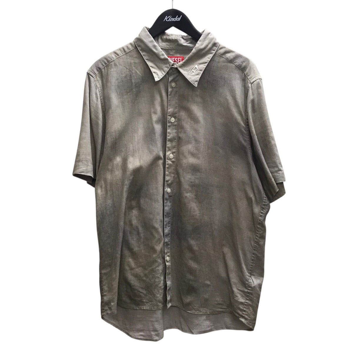 DIESEL S-LEIE-SHORT襟ロゴ半袖シャツ 古着・中古-1枚目のアイテム画像