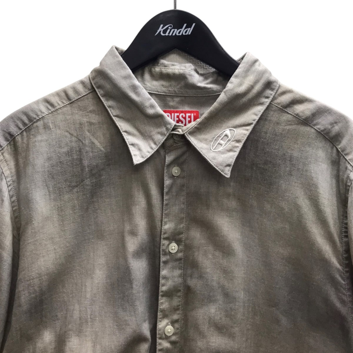 DIESEL S-LEIE-SHORT襟ロゴ半袖シャツ 古着・中古-3枚目のアイテム画像