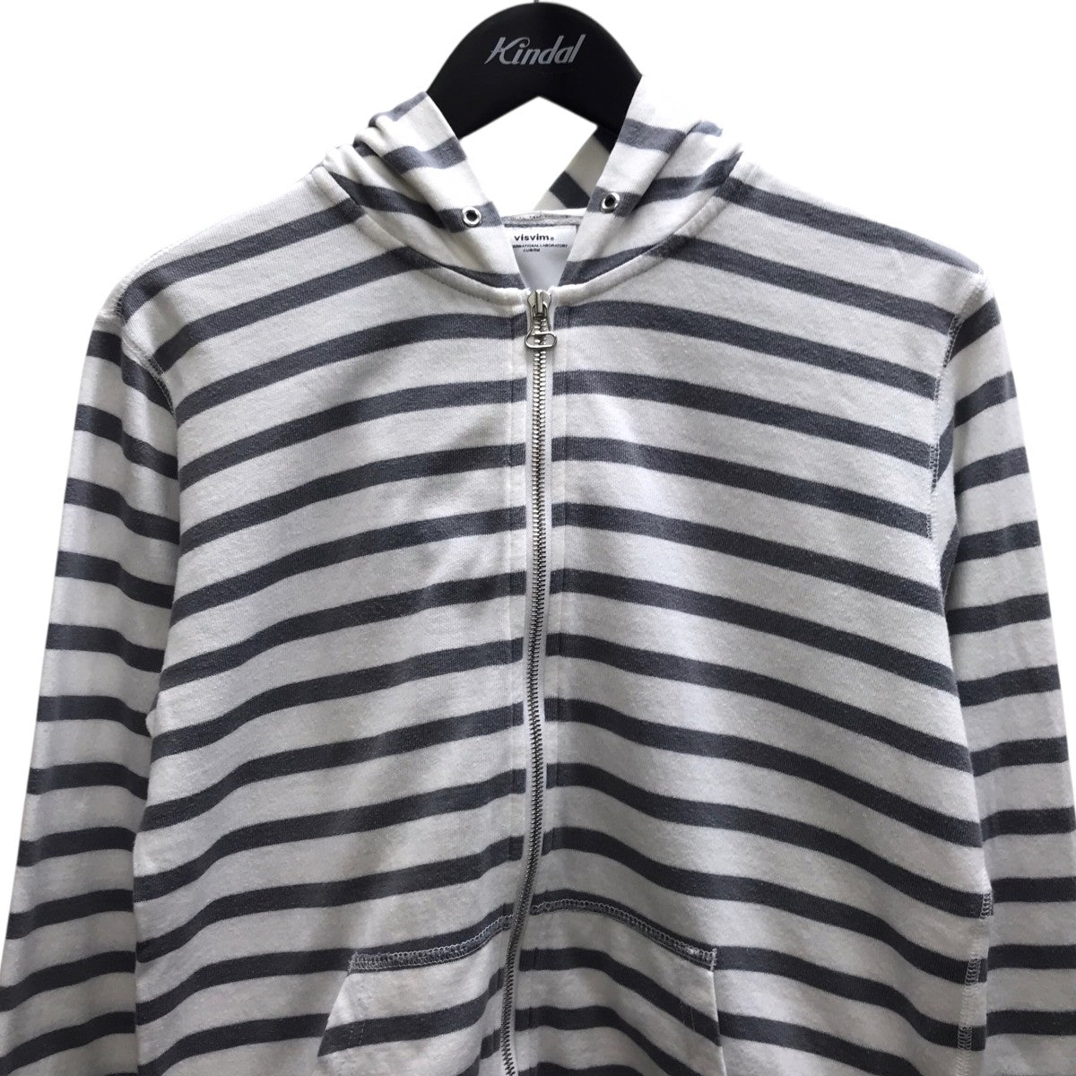 VISVIM(ビズビム) ジップパーカー ホワイト×グレー サイズ S｜【公式