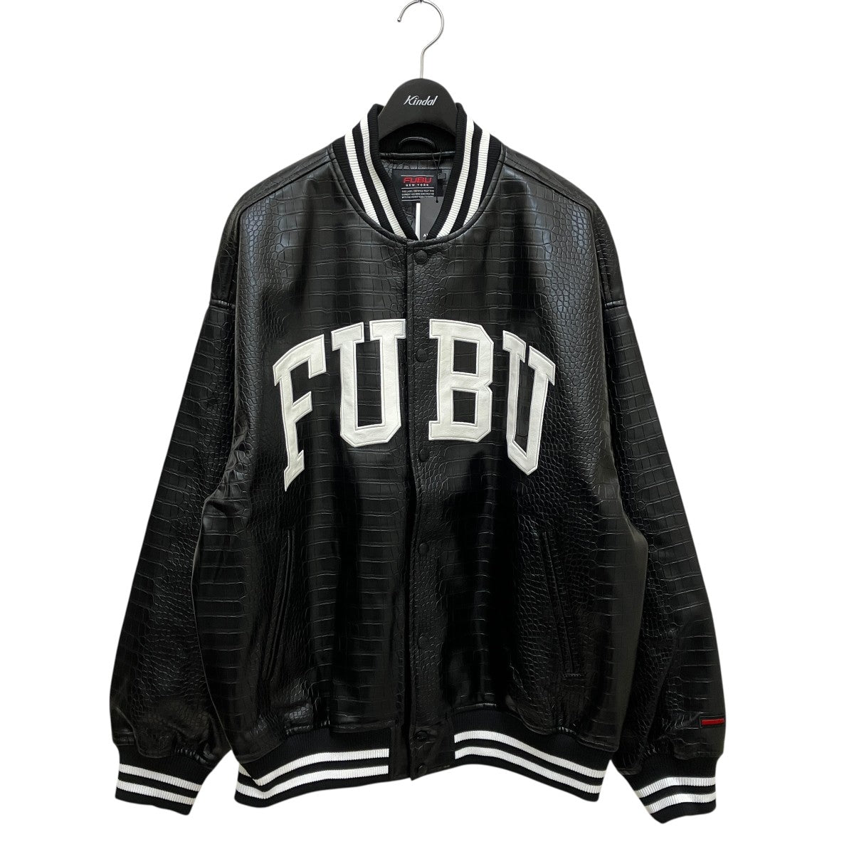 【PYTHON ECO LEATHER VARSITY JACKET】フェイクレザージャケットFAM-42306
