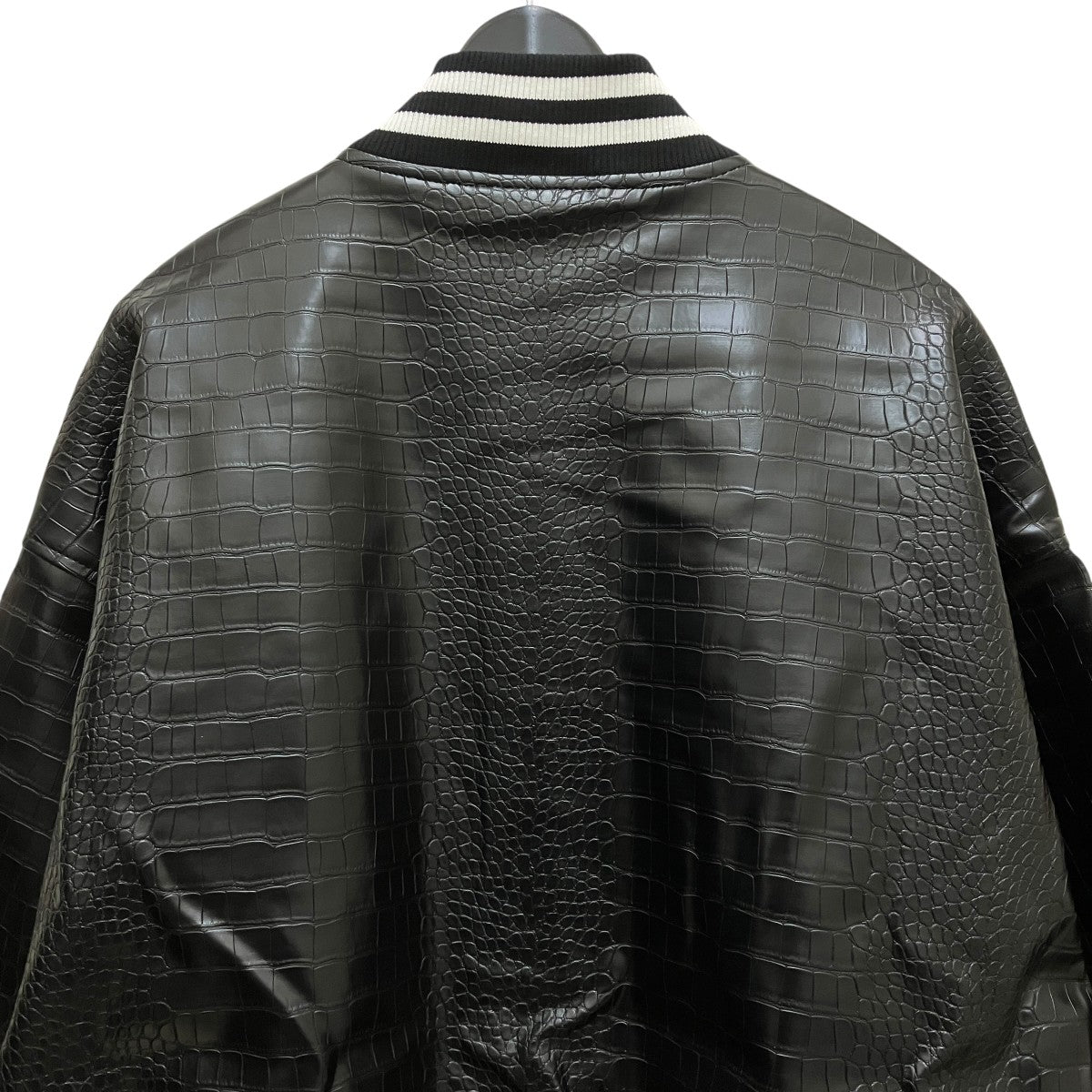 【PYTHON ECO LEATHER VARSITY JACKET】フェイクレザージャケットFAM-42306