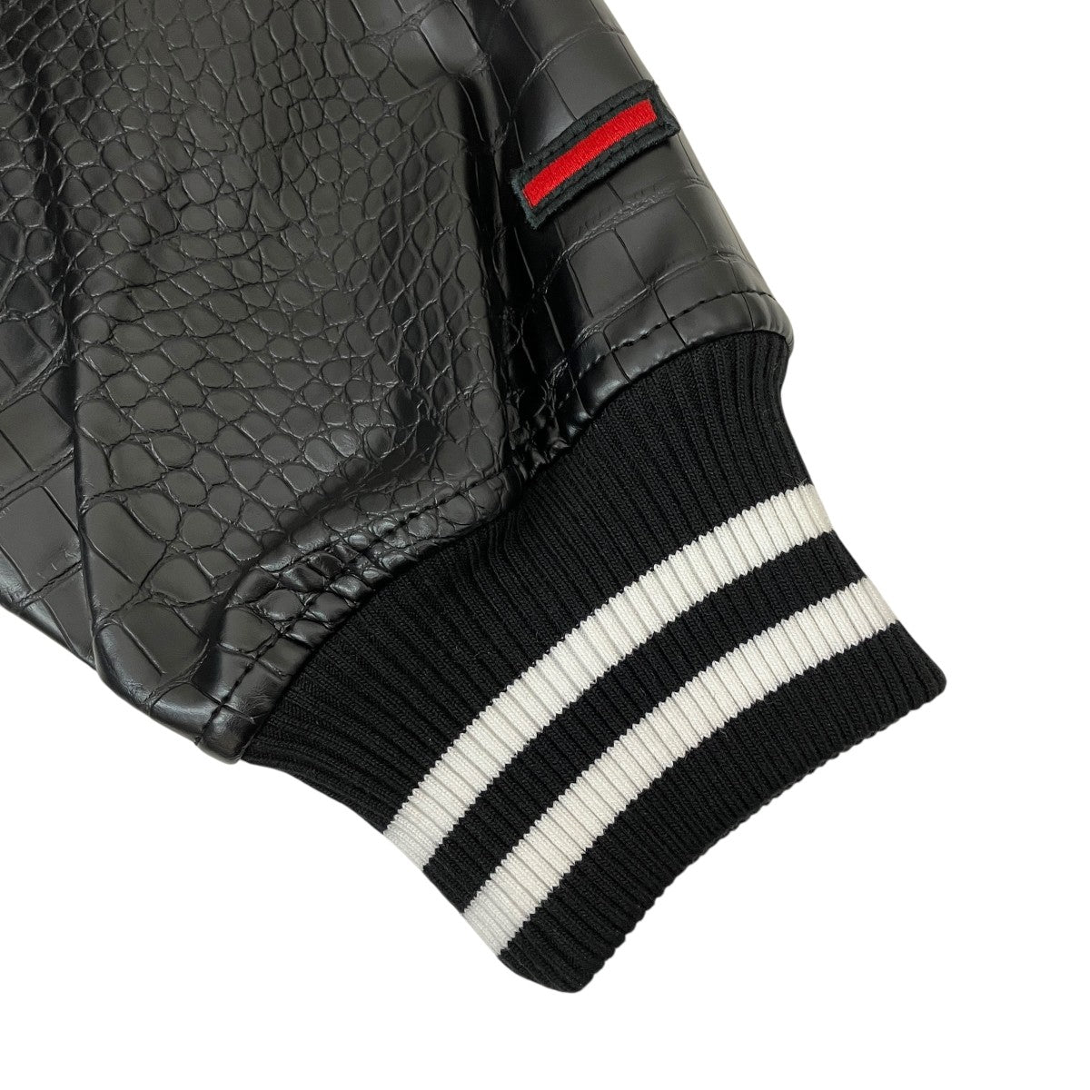 【PYTHON ECO LEATHER VARSITY JACKET】フェイクレザージャケットFAM-42306