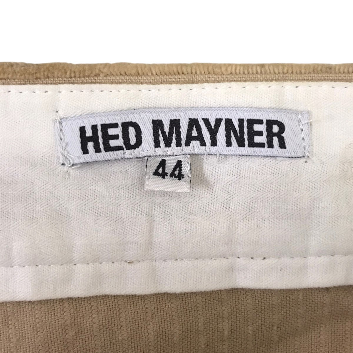Hed Mayner(ヘドメイナー) 2タックコーデュロィパンツ ベージュ サイズ