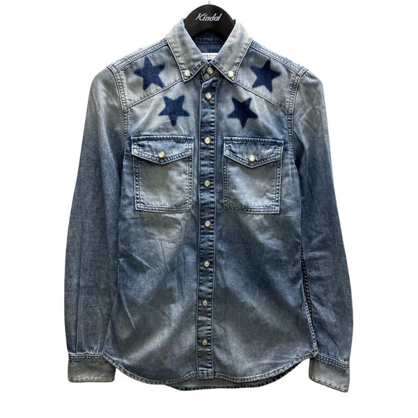 極美品 GIVENCHY ヴィンテージ エンブレム付ジャケット ロゴボタン 42 GIVENCHY(ジバンシィ) スターロゴデニムシャツ 17Y 6513 611