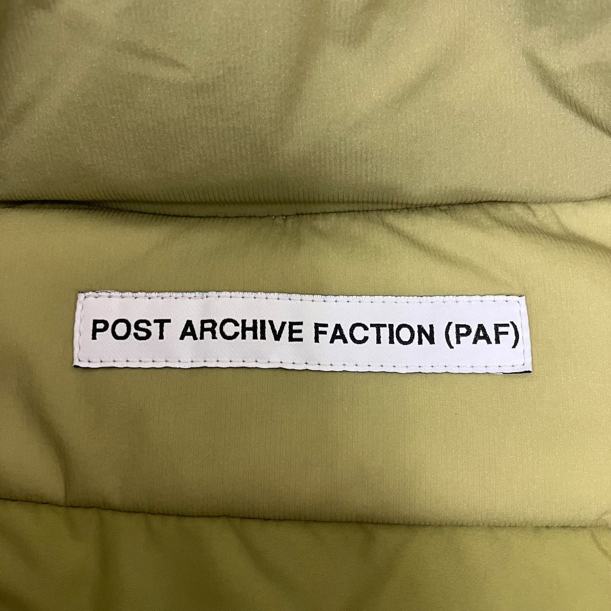 POST ARCHIVE FACTION (PAF) 25AW Cocoon Down OLIVE GREEN ダウンジャケット 古着・中古-7枚目のアイテム画像