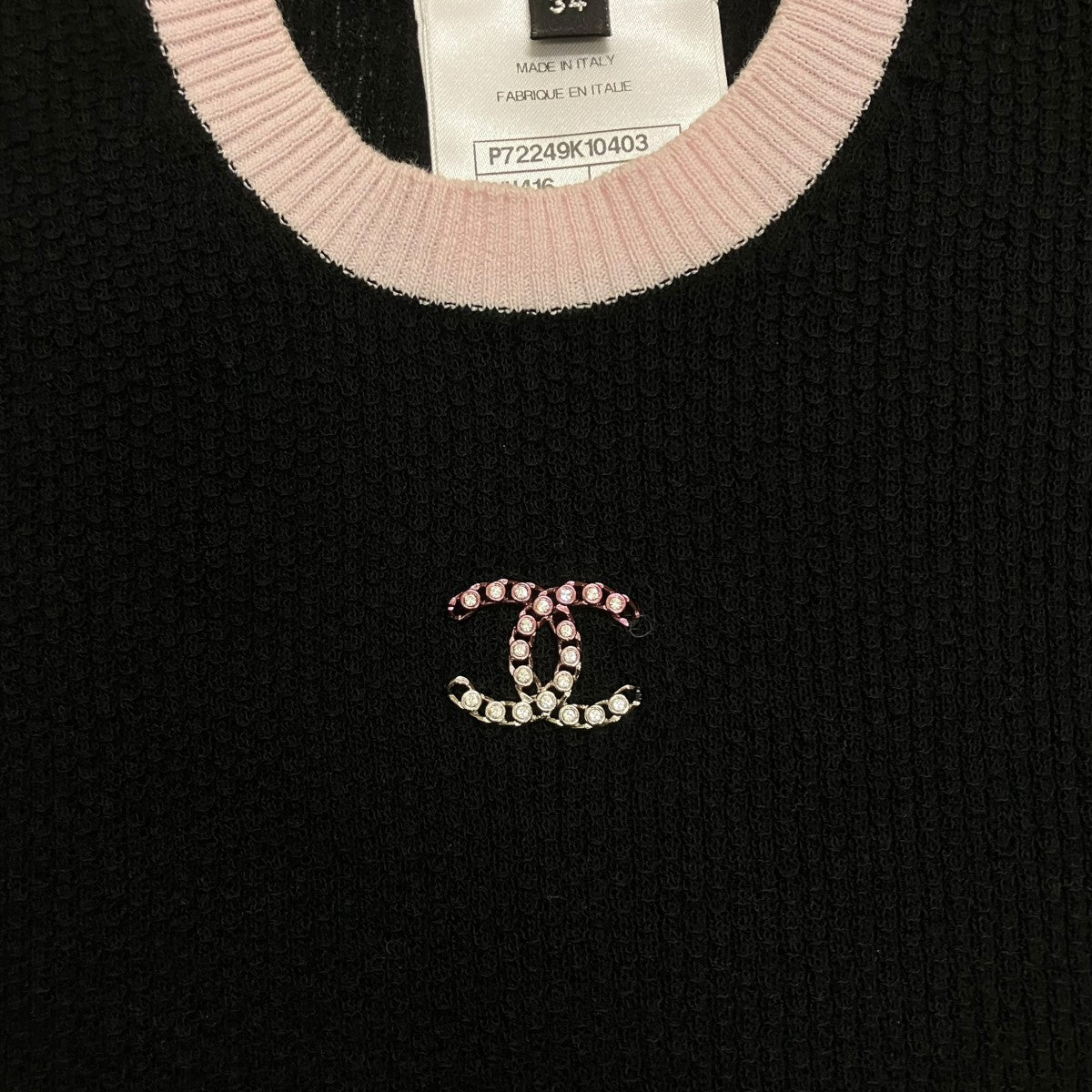 CHANEL ココマークロゴニット 古着・中古-3枚目のアイテム画像