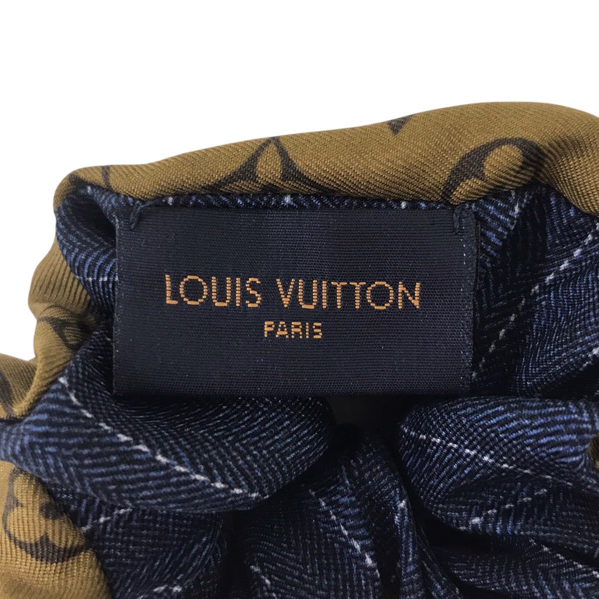 LOUIS VUITTON シュシュ ビーマインドフル モノグラム ヘアアクセサリー シルク バイカラー レオパード デニム調 ヘアゴム 髪留め 二個セット 古着・中古-6枚目のアイテム画像