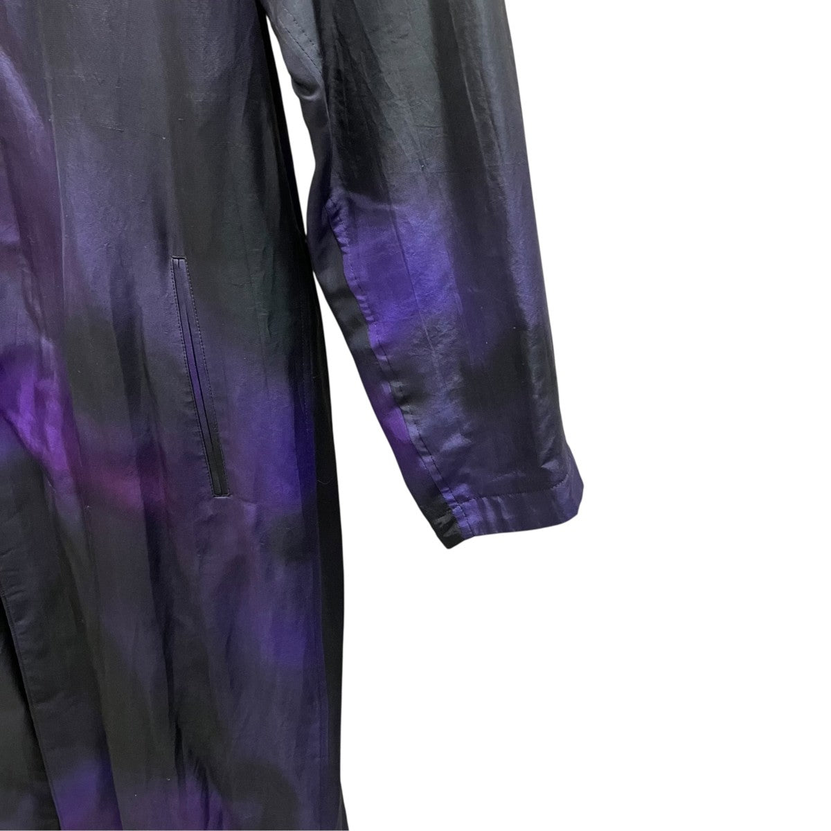 Yohji Yamamoto pour homme 17SS 傑作残して早く死ぬヤツまじむかつく ／バックプリントシルクコート 古着・中古-5枚目のアイテム画像