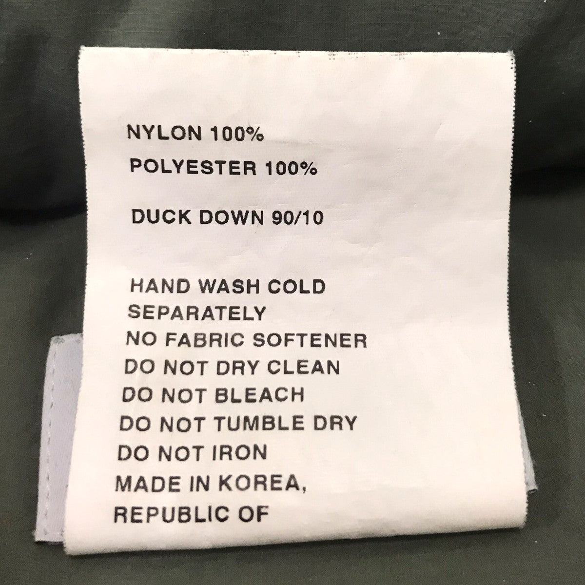 POST ARCHIVE FACTION (PAF) 「5．0 DOWN RIGHT OLIVE GREEN」ダウンジャケット 古着・中古-6枚目のアイテム画像