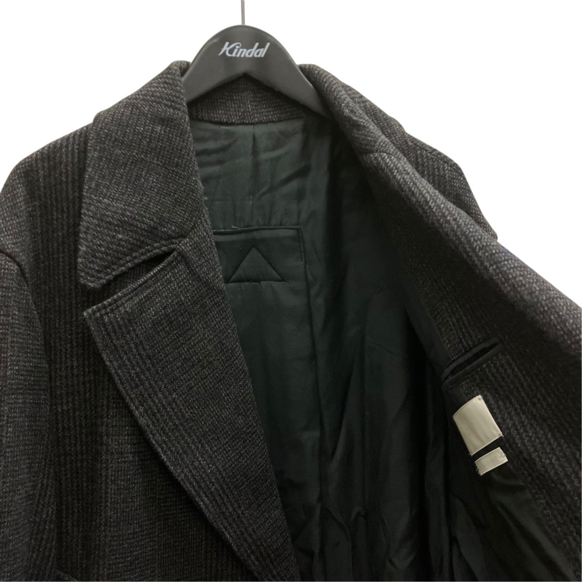 YOKE SHETLAND WOOL DOUBLE BREAST OVERCOAT ロングコート 古着・中古-4枚目のアイテム画像