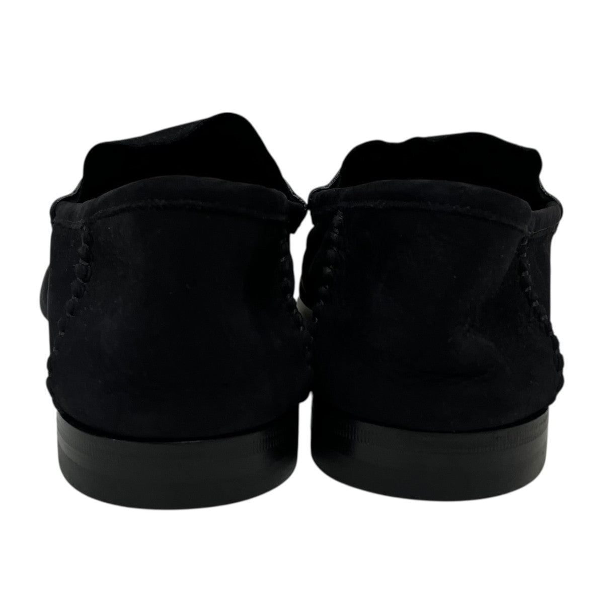 GUCCI(グッチ) ホースビットスエードローファー ブラック サイズ 7