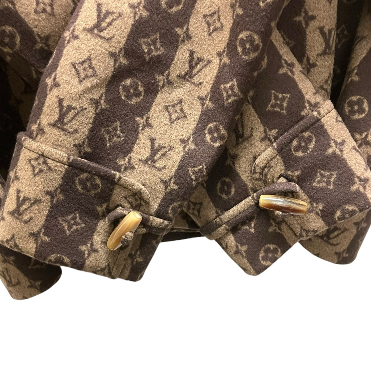 モノグラムトランク ストライプ クロップドピーコート