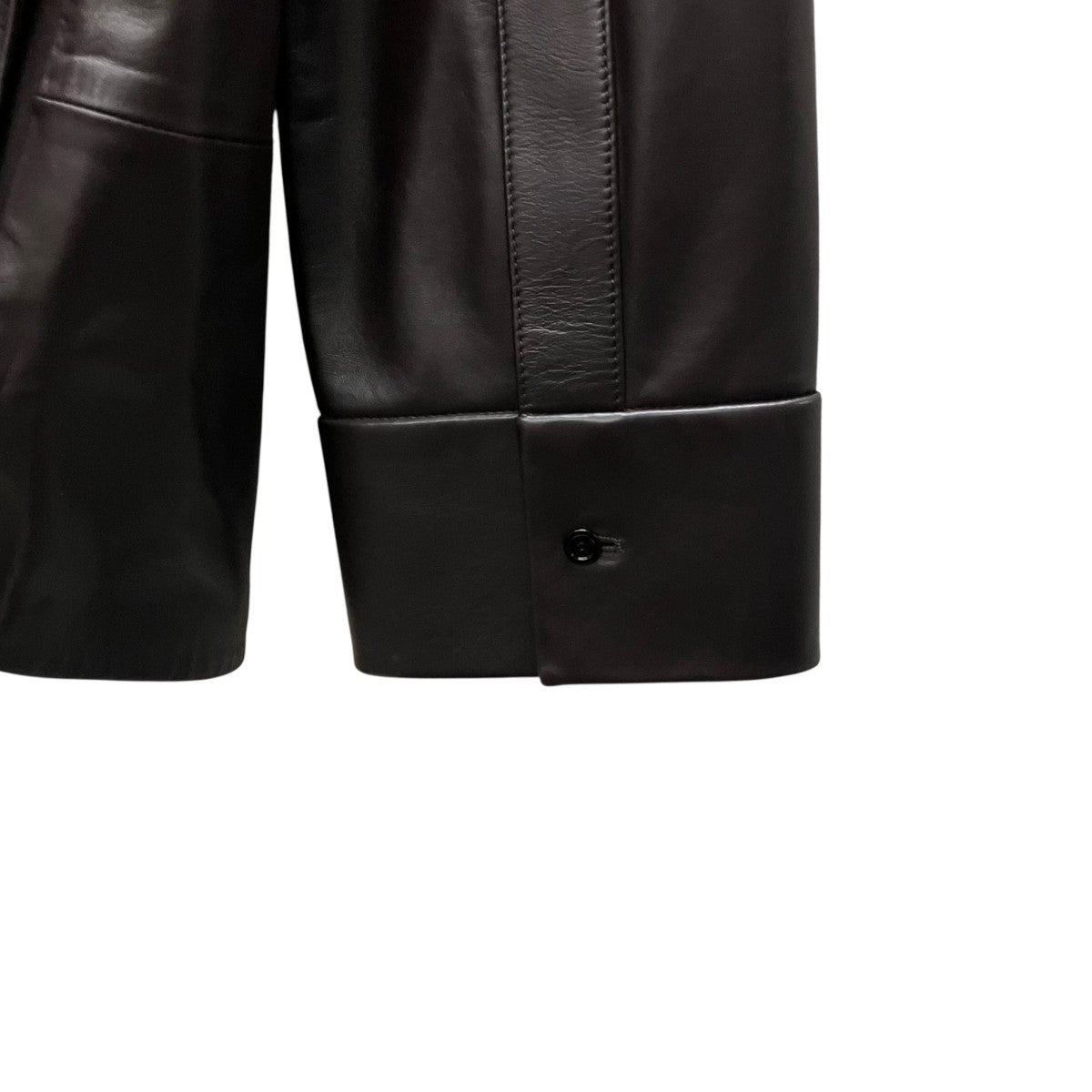 LOEWE Back to front shirt in nappa lambskin ラムスキンシャツ 古着・中古-3枚目のアイテム画像