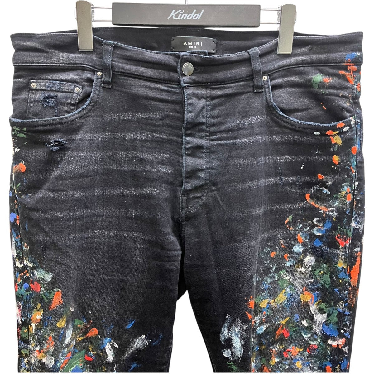 AMIRI(アミリ) スキニーペイントデニムパンツ ブラック サイズ 38