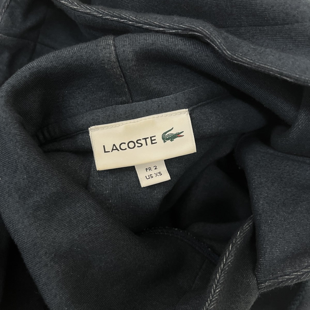 LACOSTE サンドブラストクロックスウェットパーカSH052EL 古着・中古-5枚目のアイテム画像
